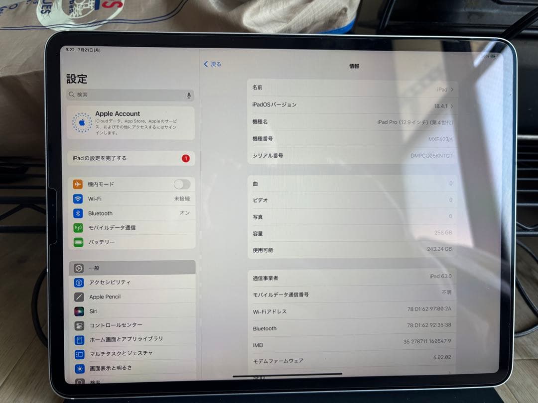 iPad Pro 第四世代　256GB セルラーモデル　純正パッド付き