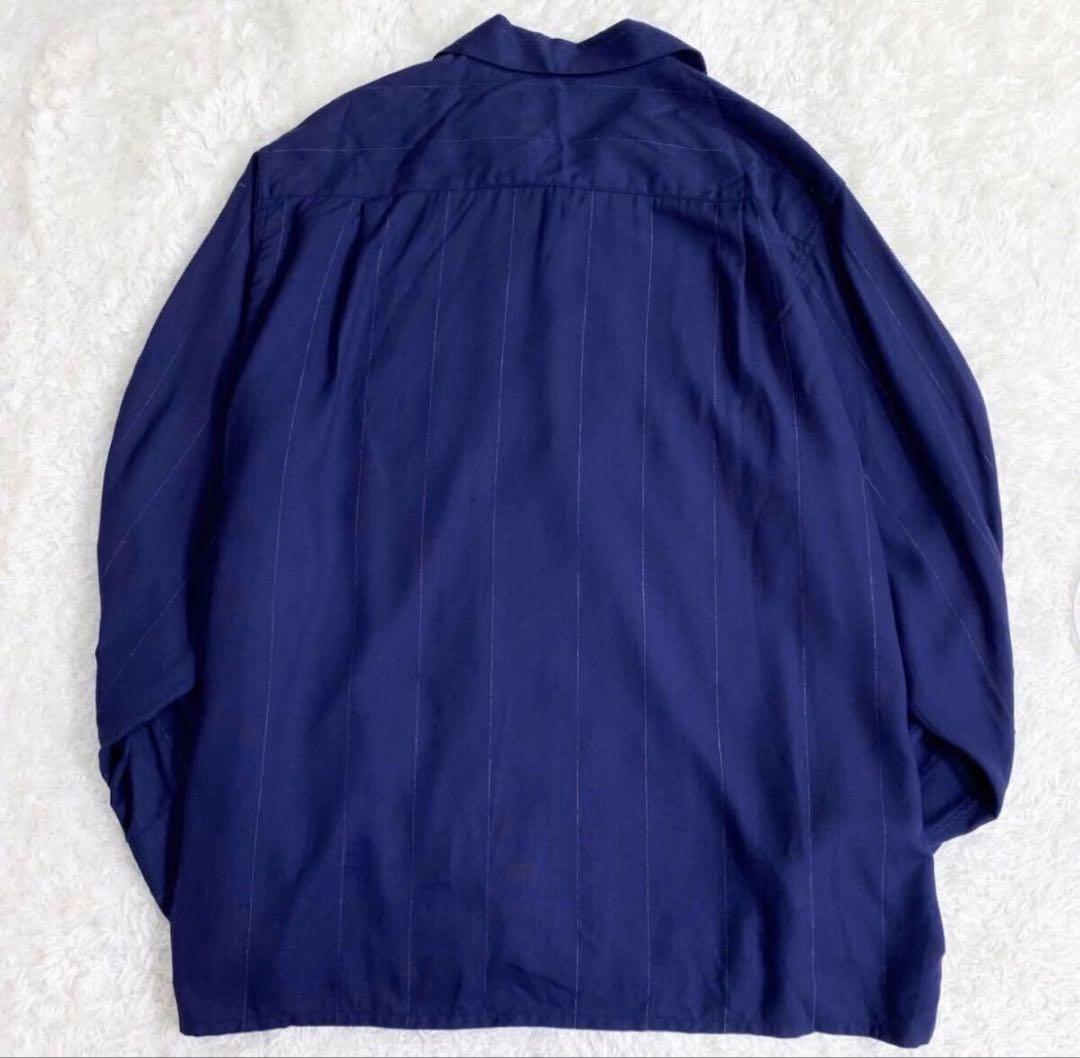 23 WACKO MARIA ワコマリア ハワイアンシャツ アロハシャツ 紺 L