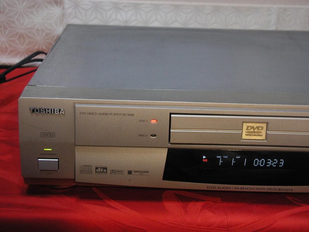 【高級機種】★東芝 DVDプレーヤー。SD-5000　リモコン付動作良好です★