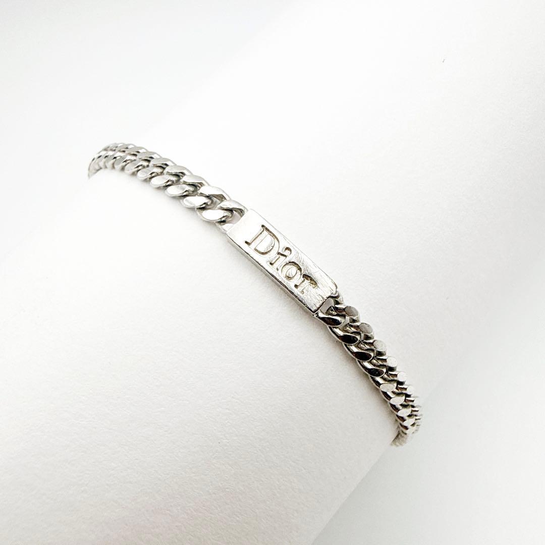 2888 人気✨　Dior　ブレスレット　シルバー　CD ロゴ　希少　刻印