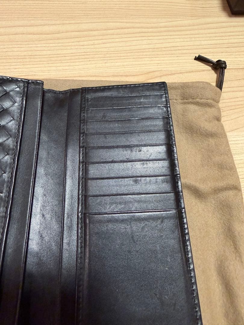 ボッテガヴェネタ イントレチャート ブラック 長財布 札入れ