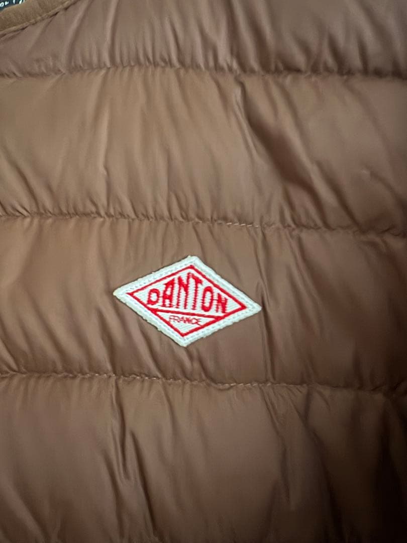 美品 ダントン インナーダウン ジャケット ノーカラー