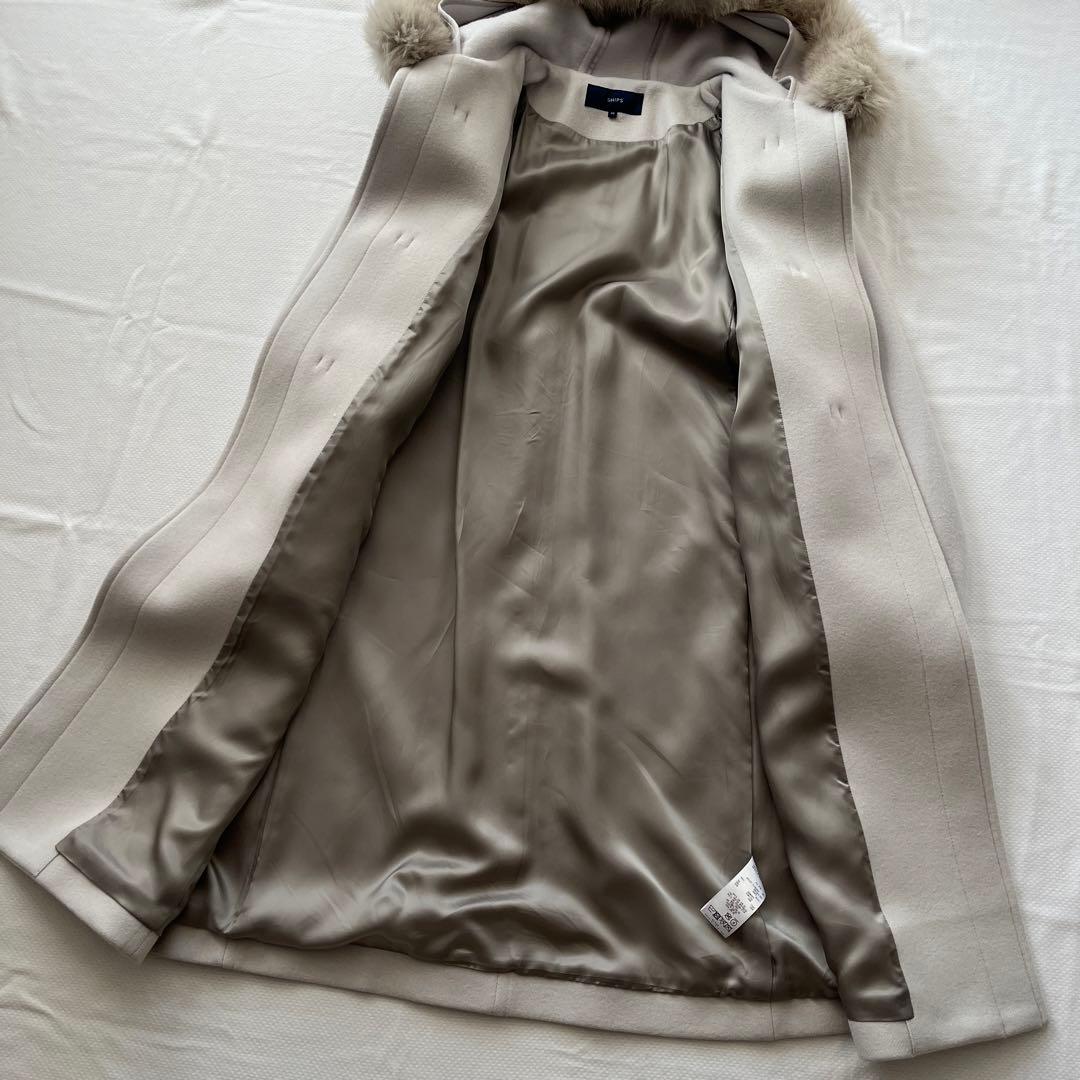 【SHIPS】シップス　ロングコート　ダッフルコート　ブルーフォックス