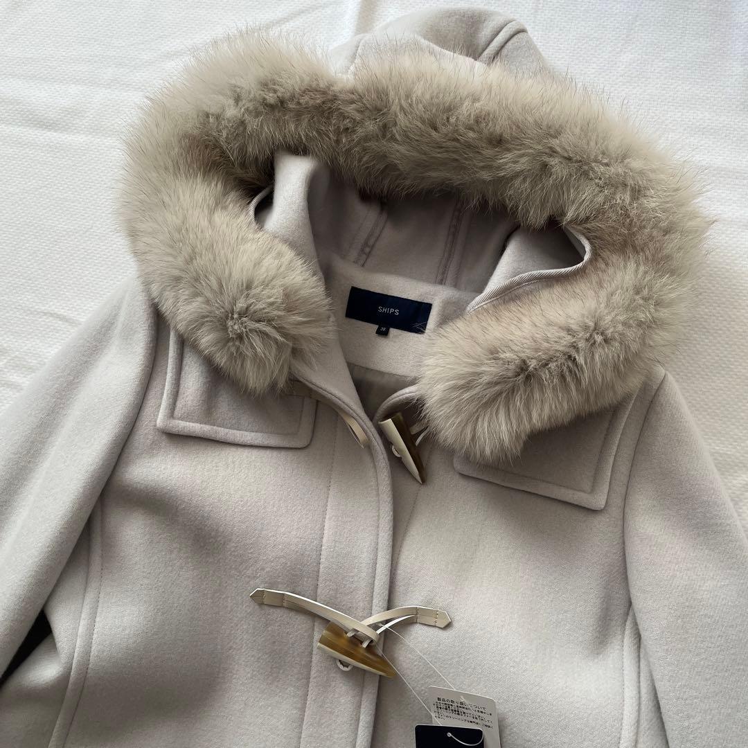 【SHIPS】シップス　ロングコート　ダッフルコート　ブルーフォックス