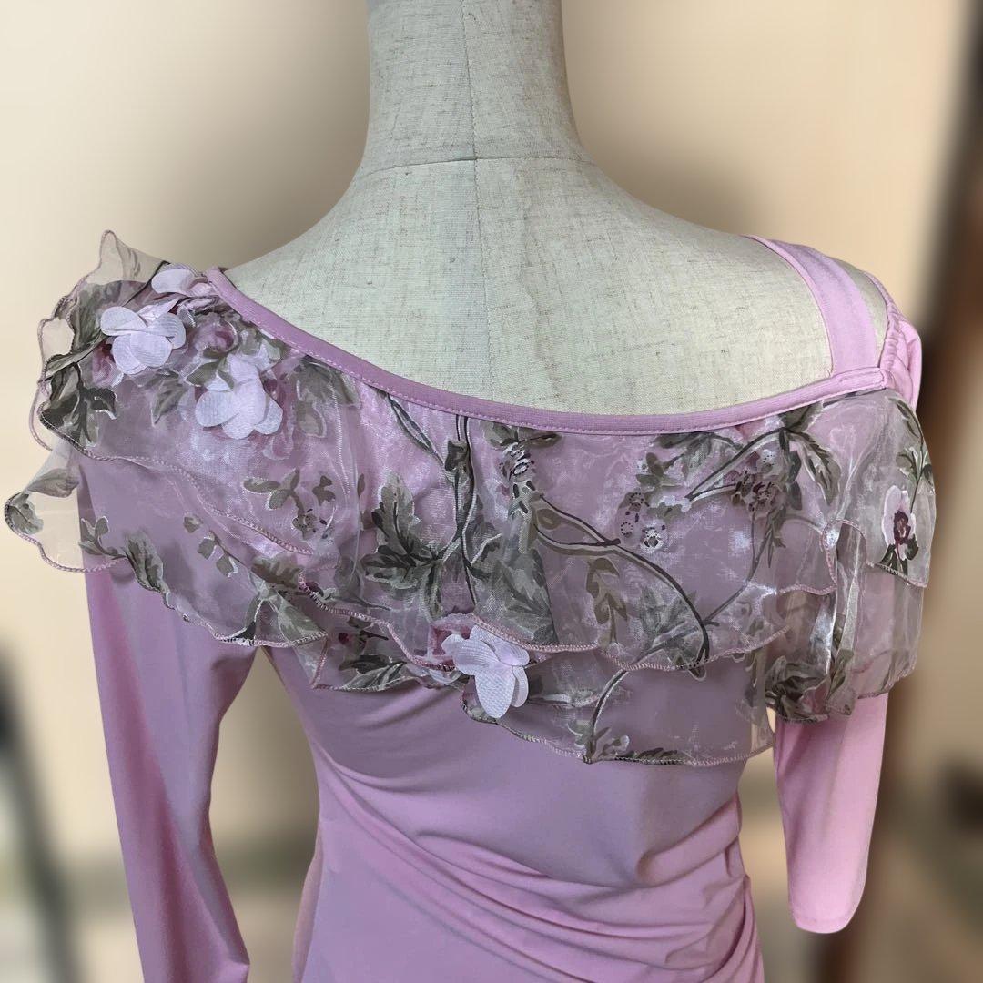 create-sun 可愛く　華やか　エレガント ピンク フラワー　ドレス