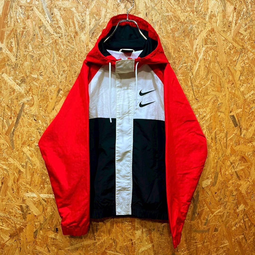 まさ ナイキ バックロゴ レアカラー ゆるだぼ00s ナイロン ジャケット