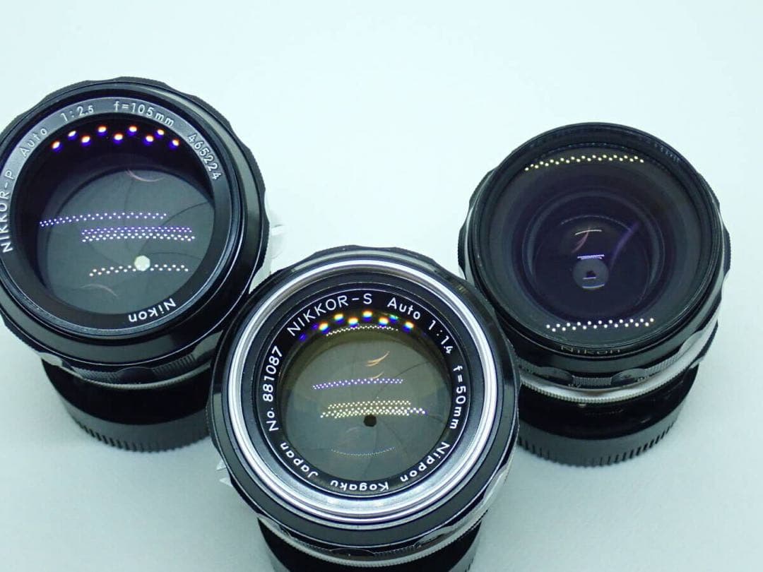 Nikon F　レンズ3本　ウエストレベルファインダー　F3スクリーン