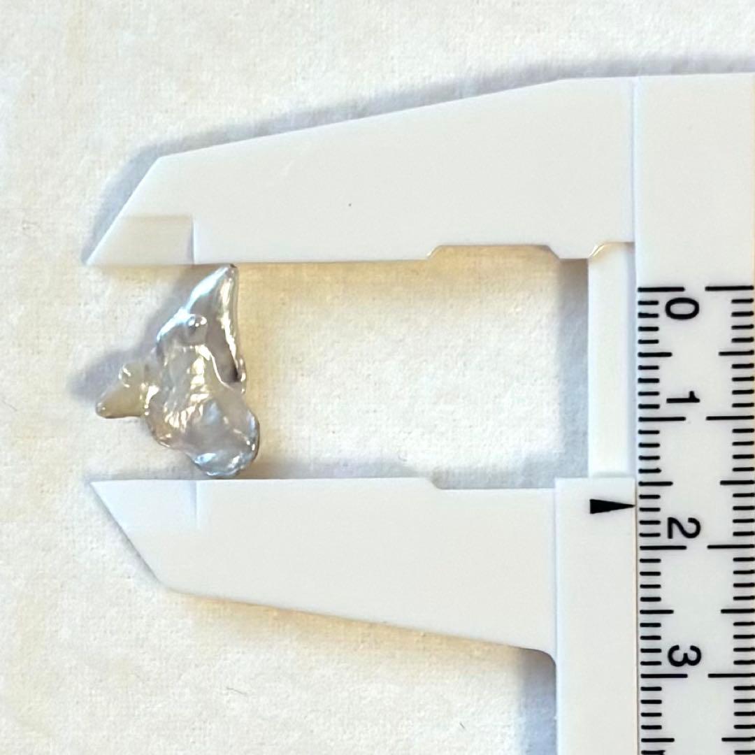 パール　ルース　南洋真珠　白蝶ケシ　変形リーフ　５pcs