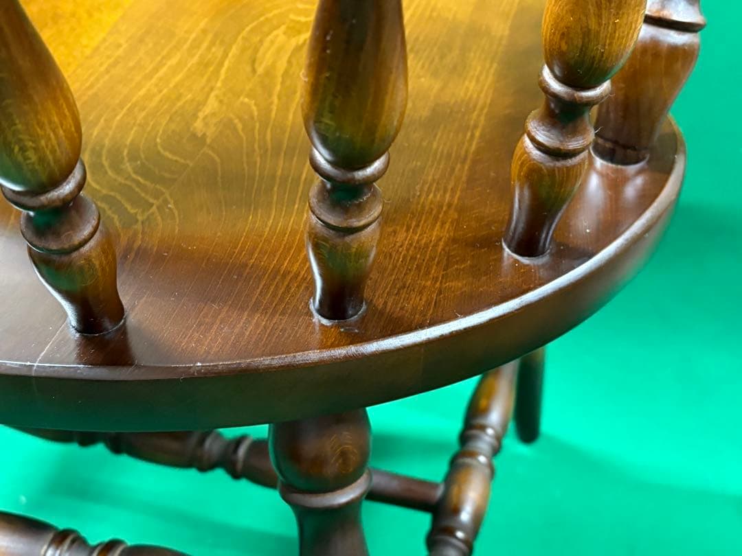 ②飛騨産業 キツツキマーク ウィンザーチェア アームチェア 椅子 イス 木製