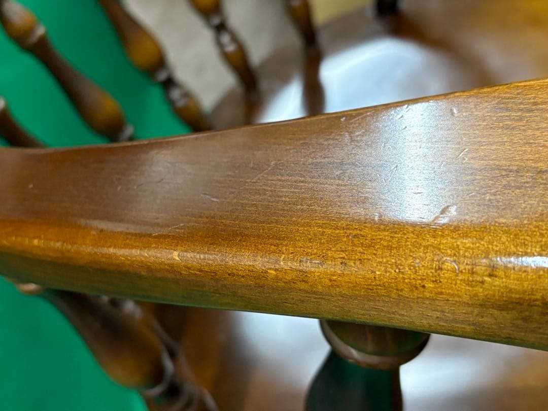 ②飛騨産業 キツツキマーク ウィンザーチェア アームチェア 椅子 イス 木製