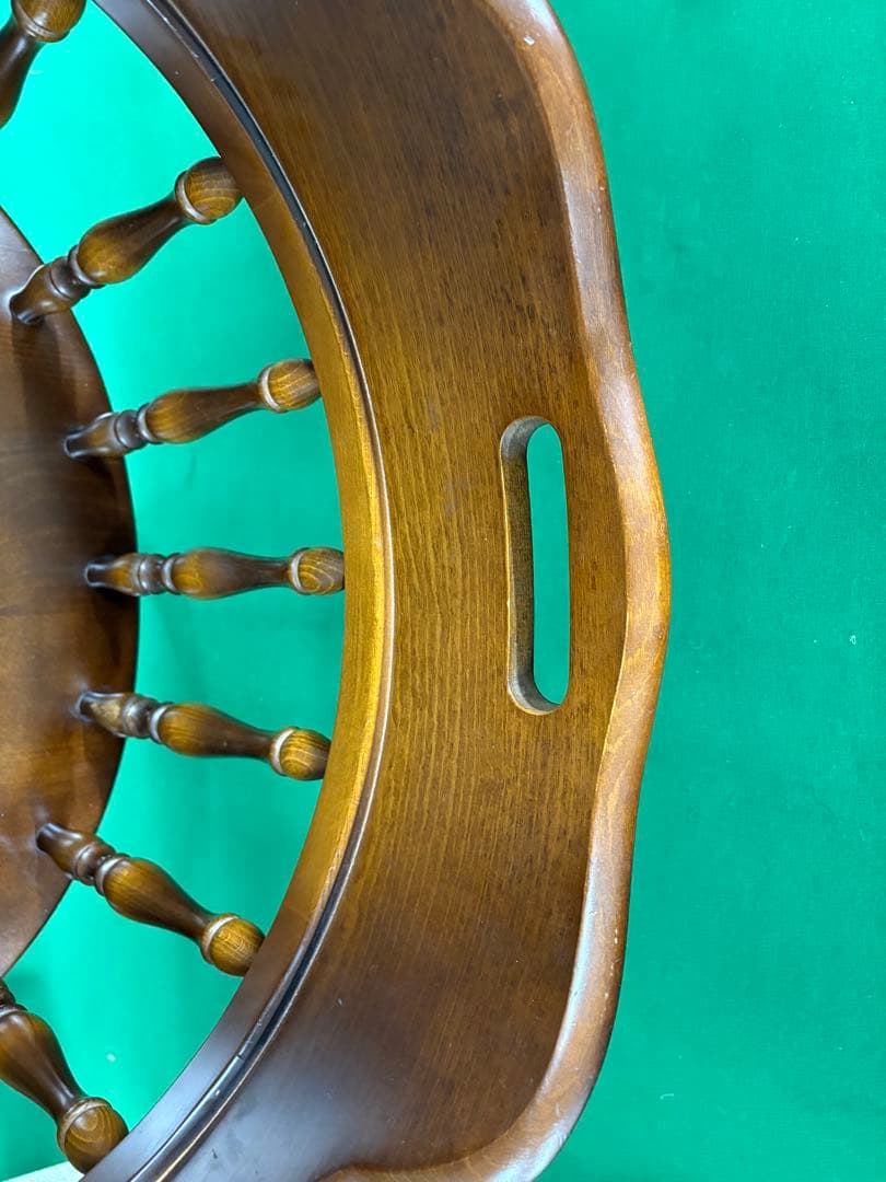 ②飛騨産業 キツツキマーク ウィンザーチェア アームチェア 椅子 イス 木製