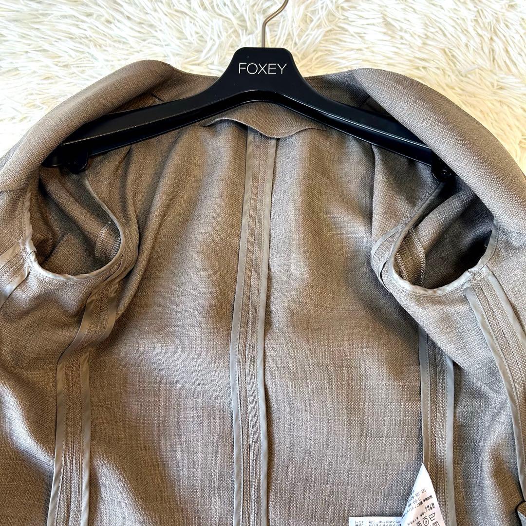 美品　ユニバーサルランゲージ パンツスーツ セットアップ ノーカラー 38　春夏