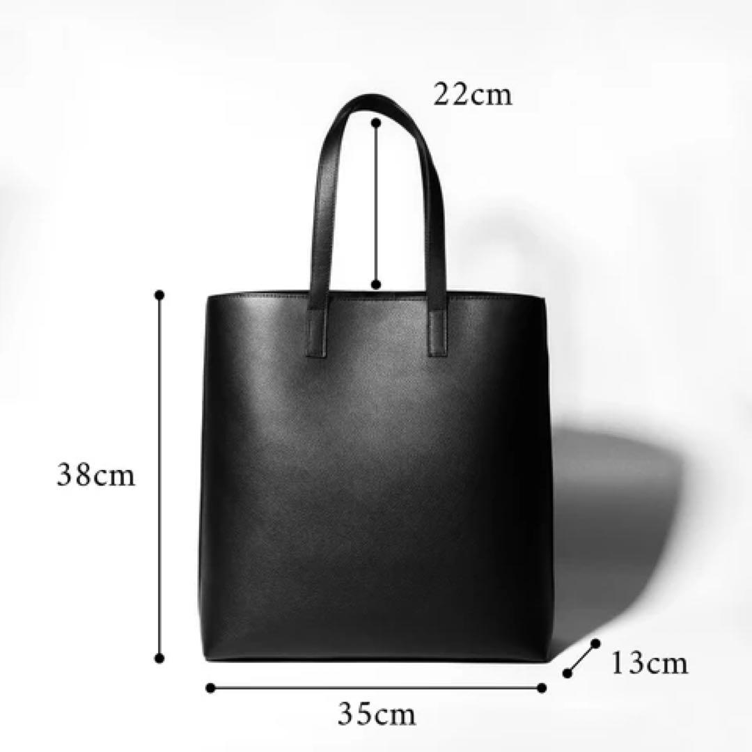 aucentic レザートート　ブラック