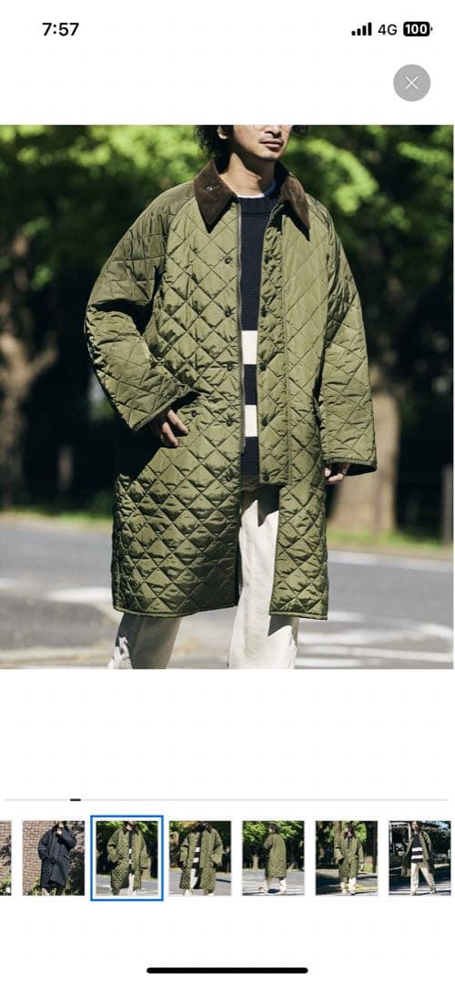 『バブアー』キルティングコート