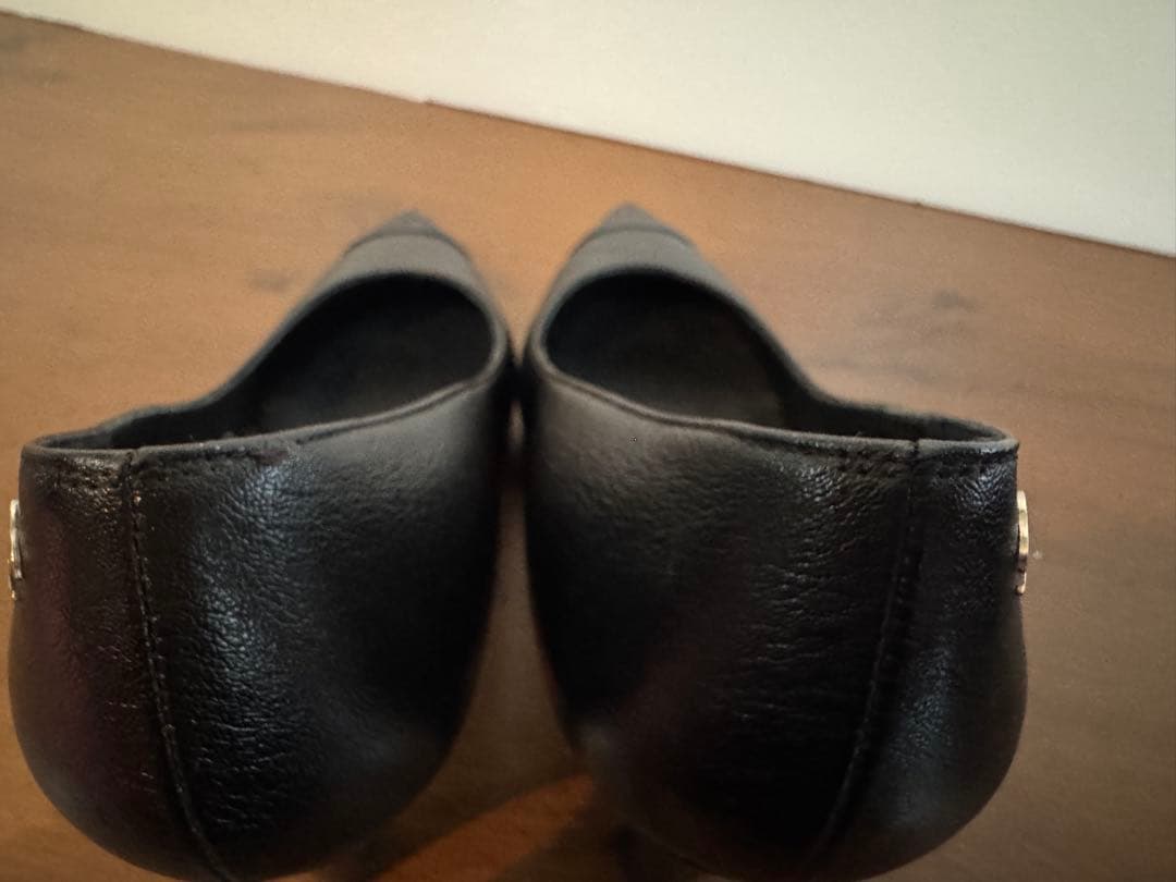 38.5シャネルCHANELパンプス24.5ココマーク黒ブラック