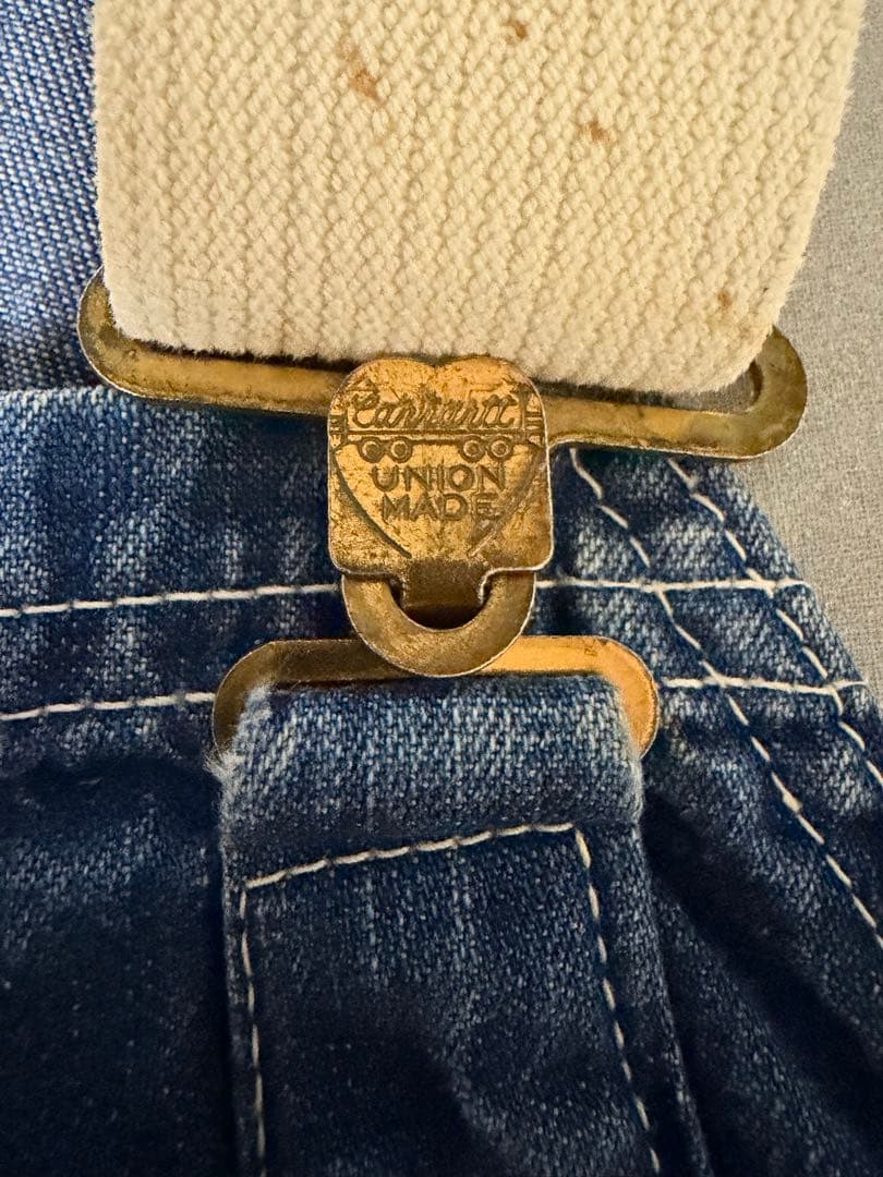 60s カーハート デニム オーバーオール エプロン付 ビンテージ ダブルニー