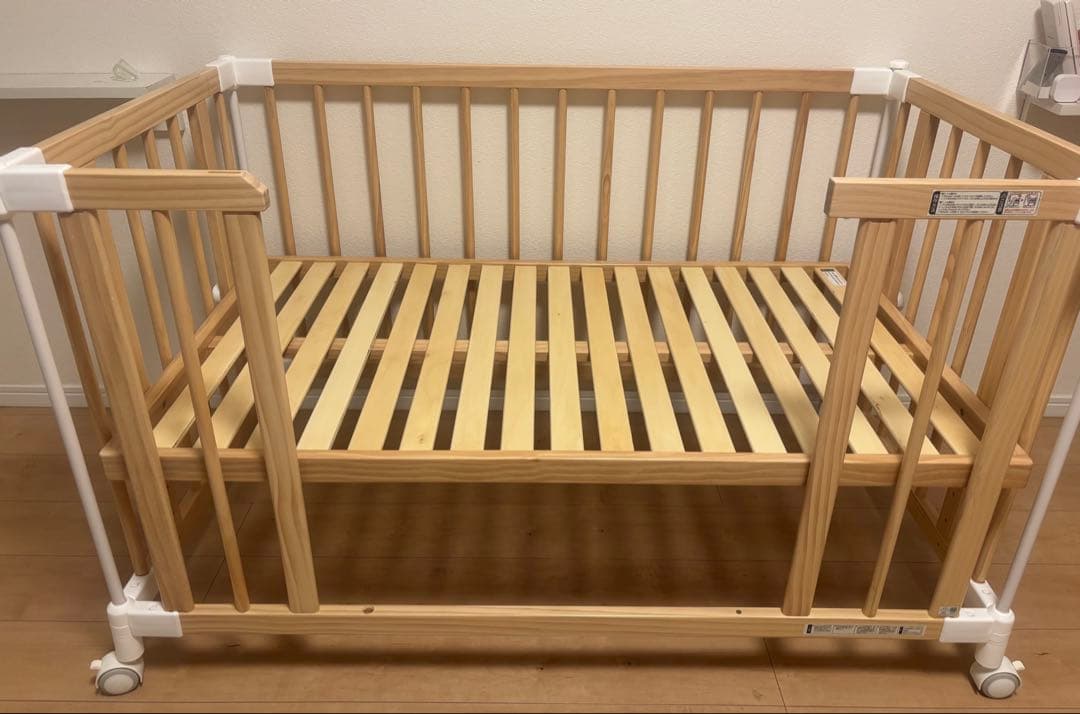 【Papico】babubuベビーベッド120/専用プレートベルト