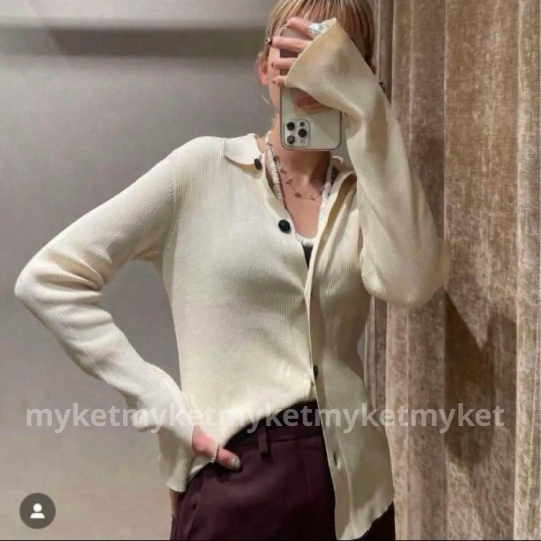 ＜6(ROKU)＞リブシャツカーディガン