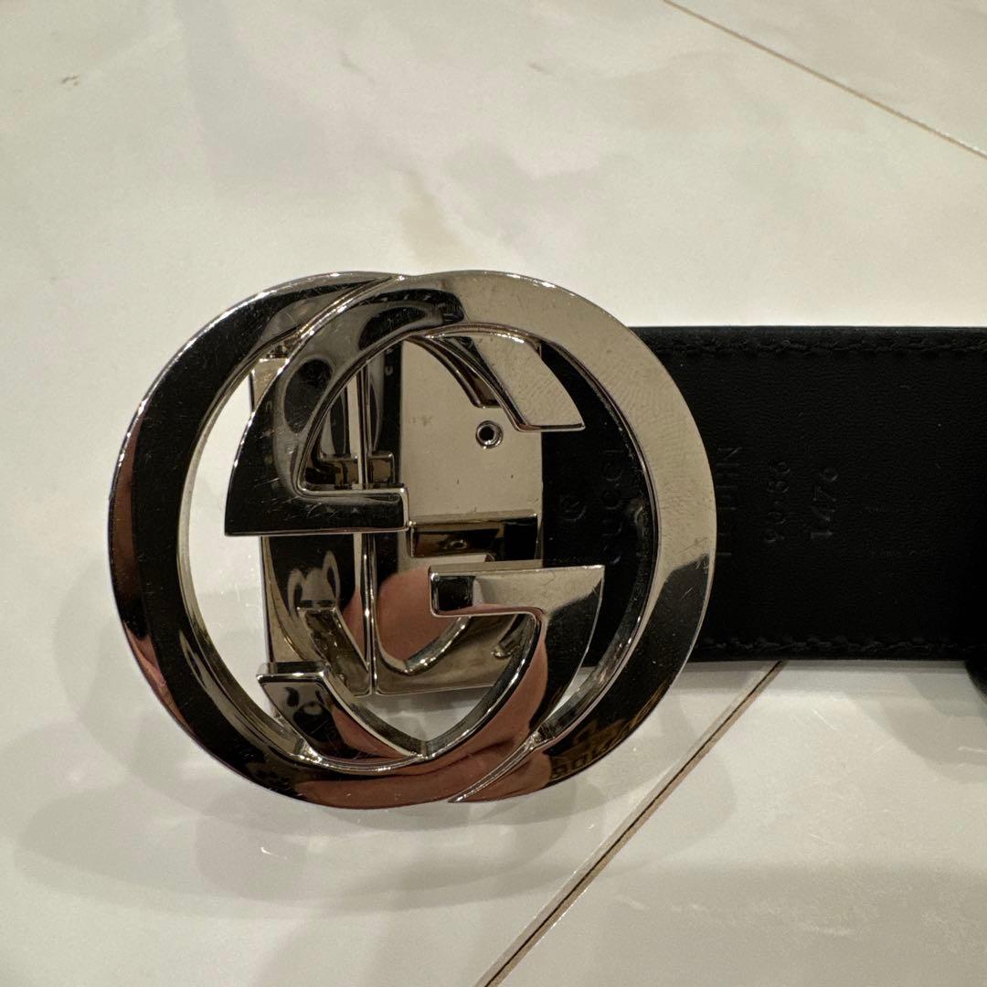 GUCCI グッチ GGロゴ ベルト ベージュ/ブラック リバーシブルベルト