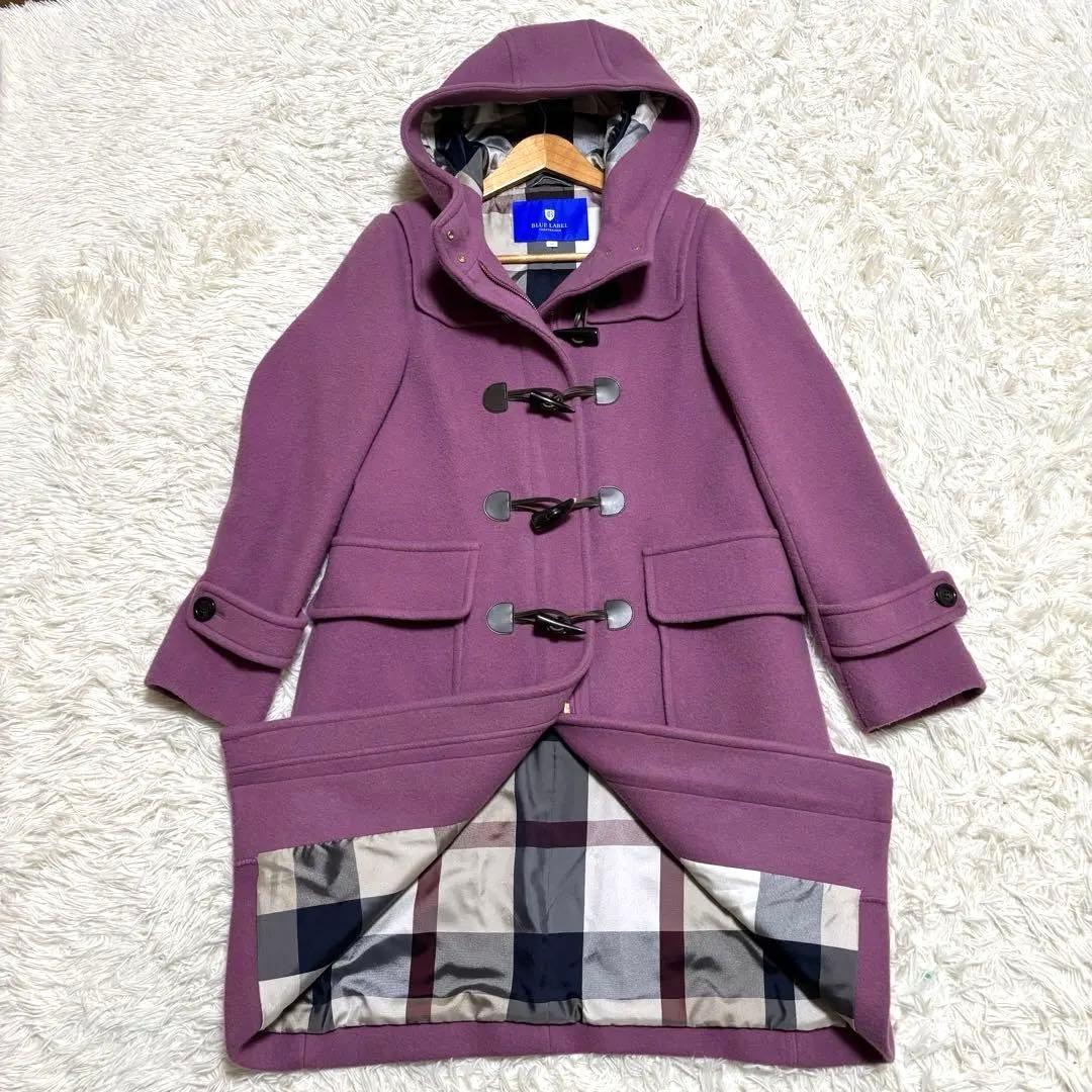 ✨️極美品 ブルーレーベル メガチェック バイルメルトン ダッフルロングコート