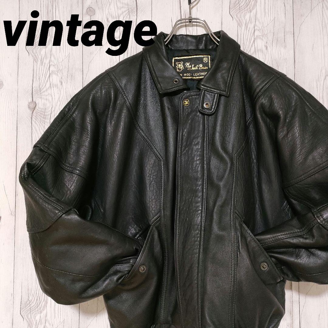 レザージャケット ボンバージャケット フライトジャケット 本革 スペイン製 L