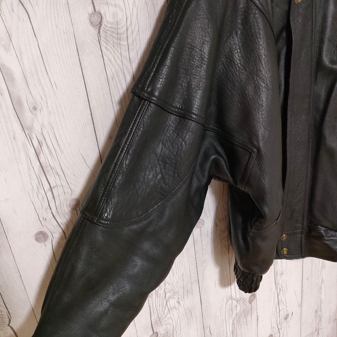 レザージャケット ボンバージャケット フライトジャケット 本革 スペイン製 L