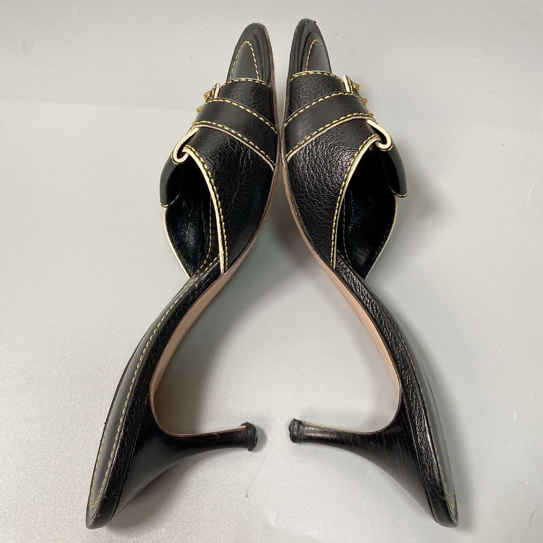 ルイヴィトン ミュール スタッズ ゴールド金具 37