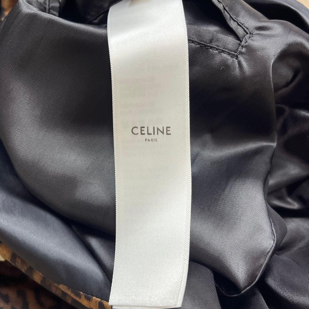 エディ期 CELINE セリーヌ ナイロン ジャケット レオパード ブラック