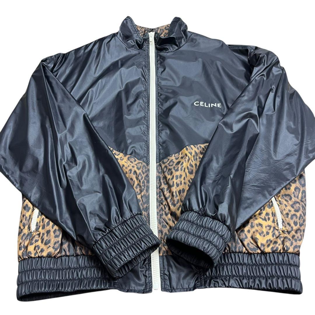 エディ期 CELINE セリーヌ ナイロン ジャケット レオパード ブラック