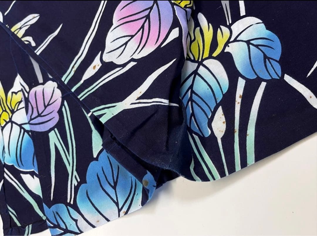 竺仙　浴衣　注染　幅広　ゆったり