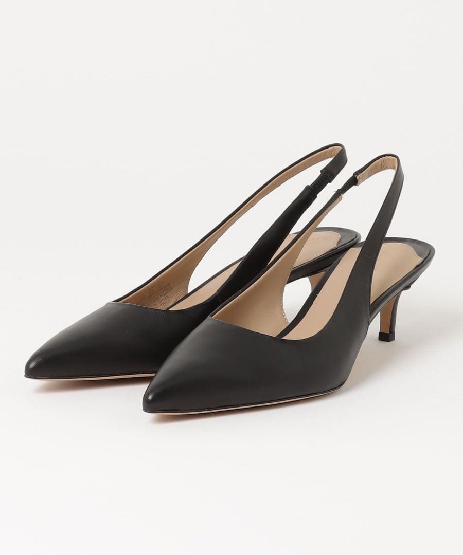 ラルフローレンパンプス美品Lolah バーニッシュド レザー バックストラップ