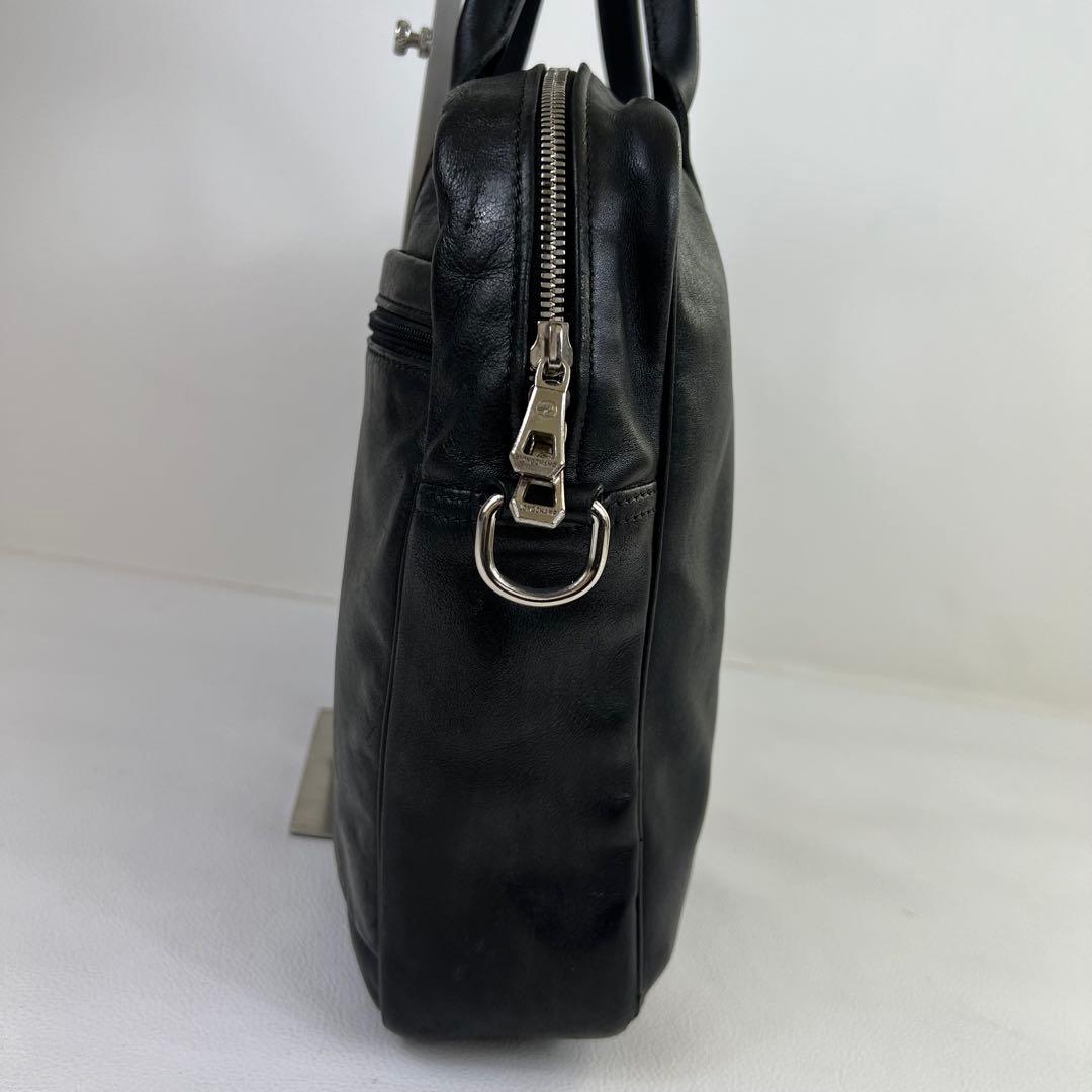 【2way✨】ロンシャン ビジネスバッグ ブリーフケース レザー A4可 黒