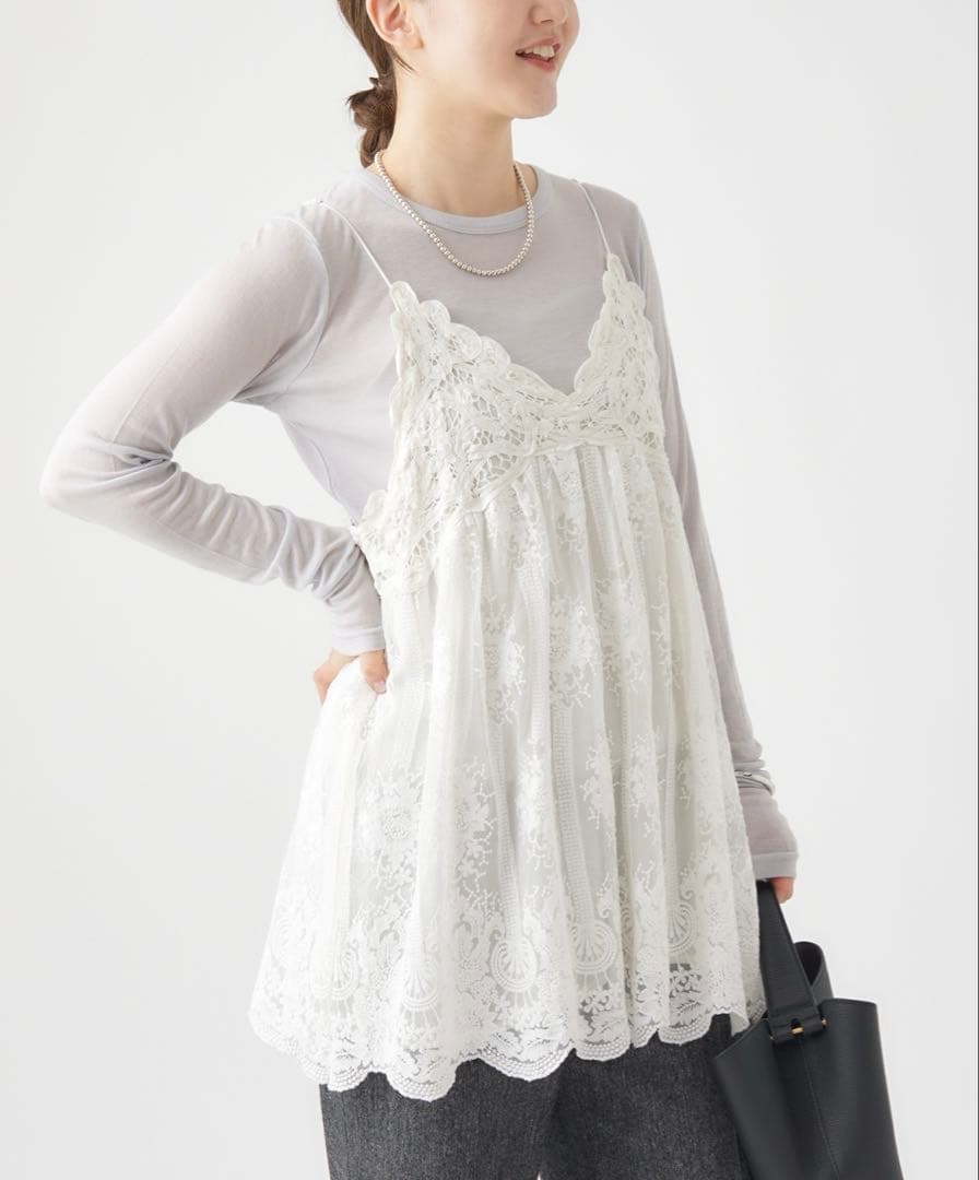 IENA 完売品　アンティークチュールバテンキャミ