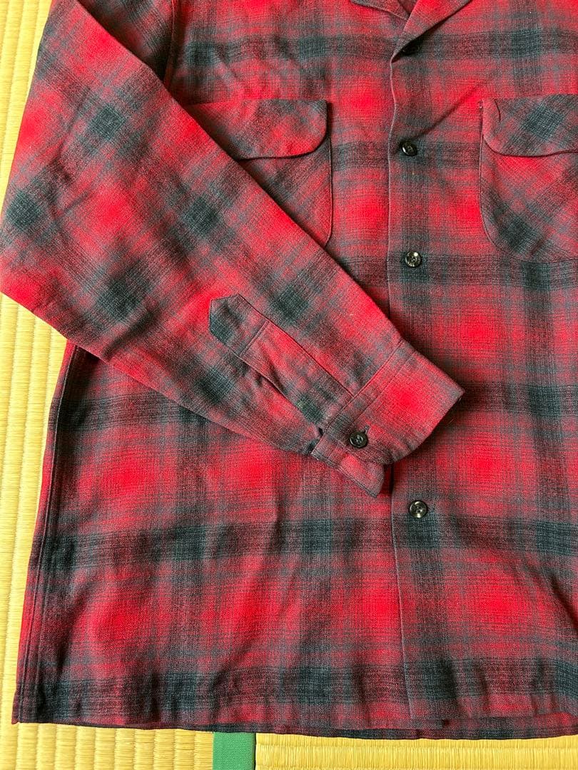 【美品】60's ペンドルトン オンブレ シャドー チェック ウールシャツ