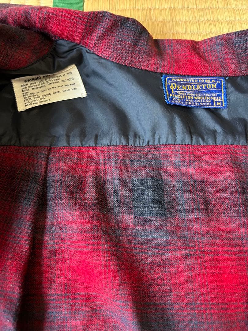 【美品】60's ペンドルトン オンブレ シャドー チェック ウールシャツ