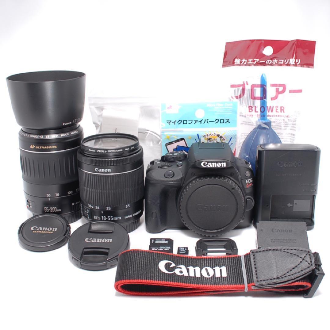 キヤノン Kiss X7 豪華Wレンズ♫奇跡のS数1,200回✨軽くて可愛い❤️