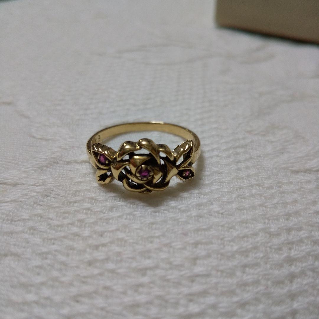 K9金バラ形リング1.7㌘