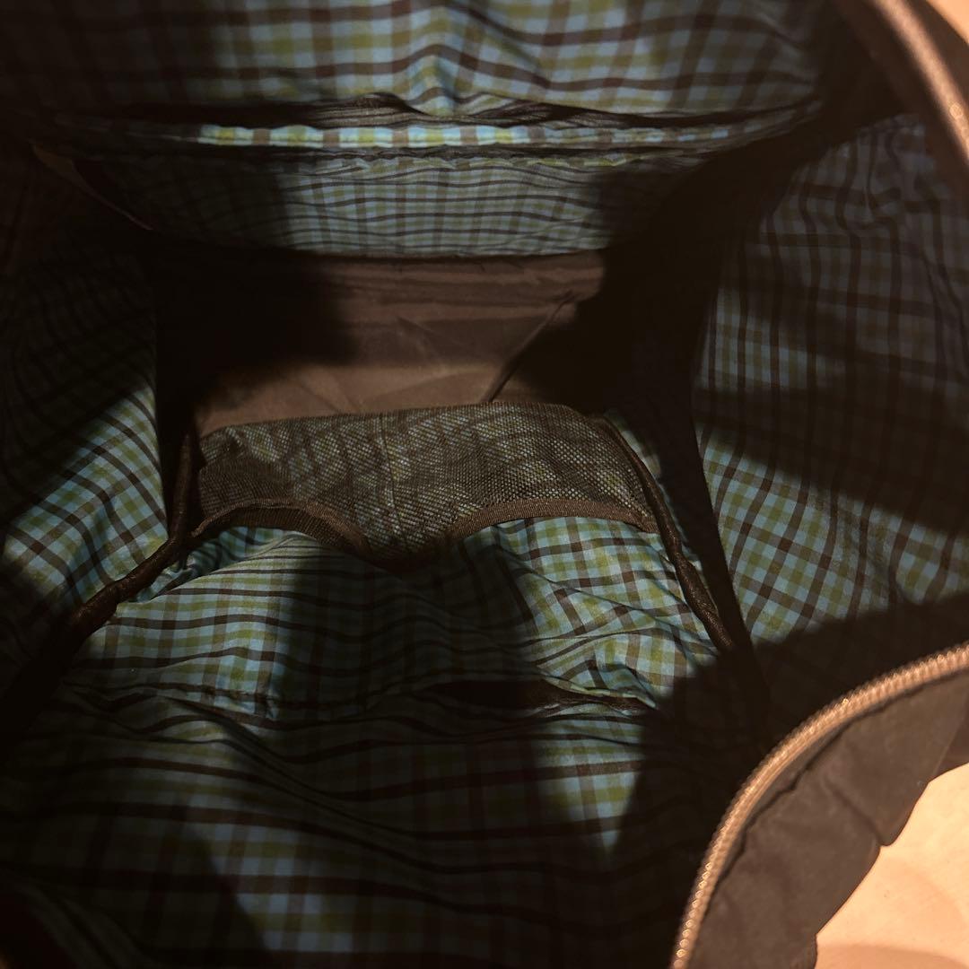 ファミリア　ブラック マザーズバッグ ポーチ付き