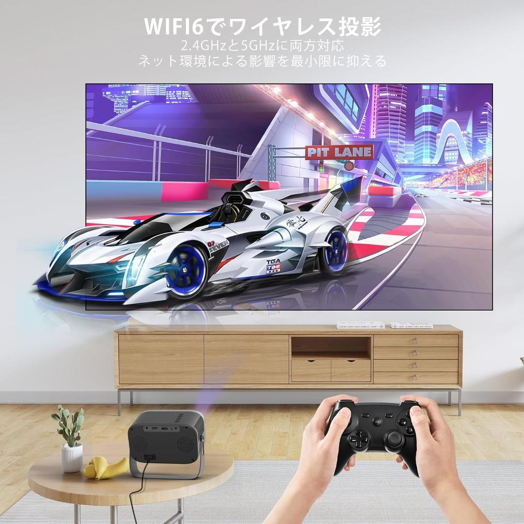 【360°回転可能】Sovboi プロジェクター 天井投影家庭用 25000LM