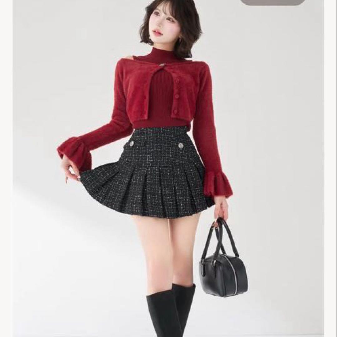 アンサンブルシャギーニットトップス　ダーリッチ