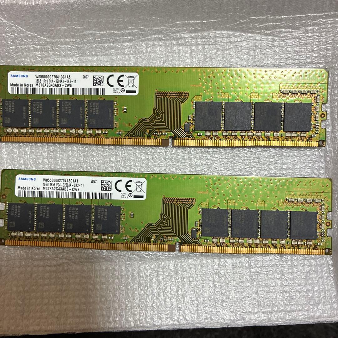 DDR4 32GB (16GBx2) メモリー 3200MHz サムスン