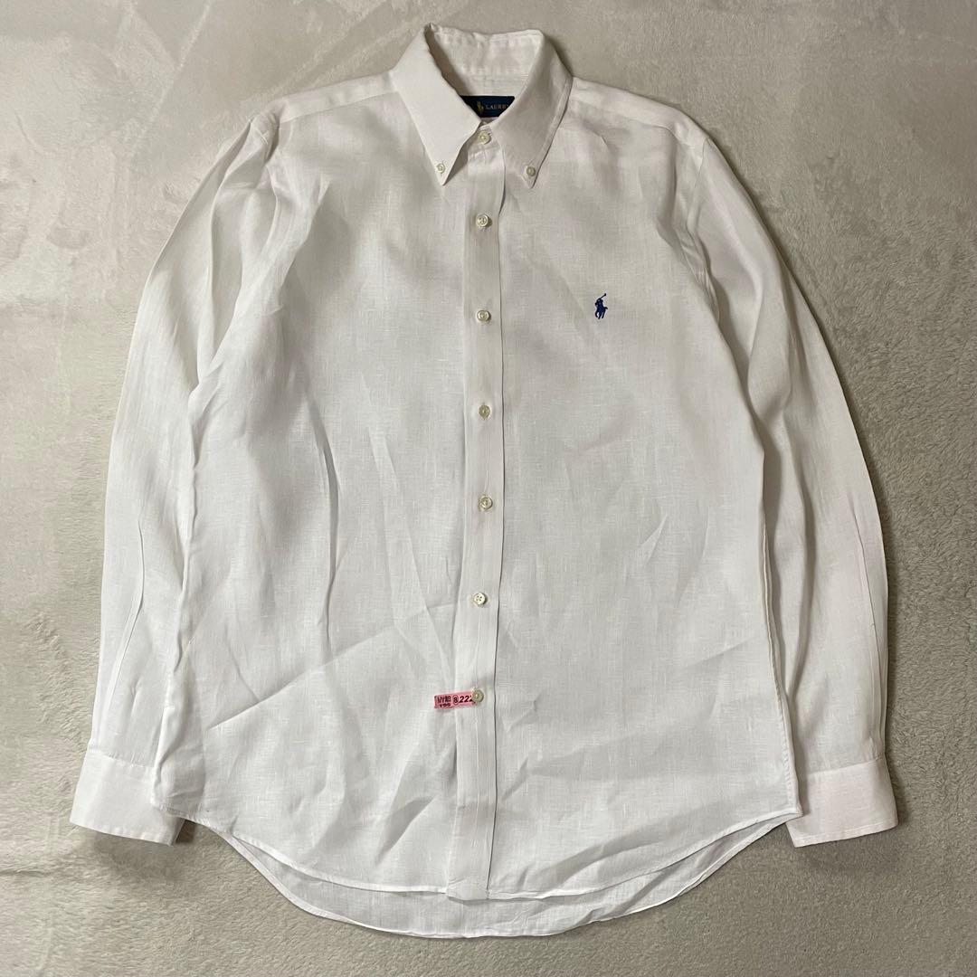 専用ラルフローレン 総リネンBDオックスフォードシャツ S/170美品麻100%