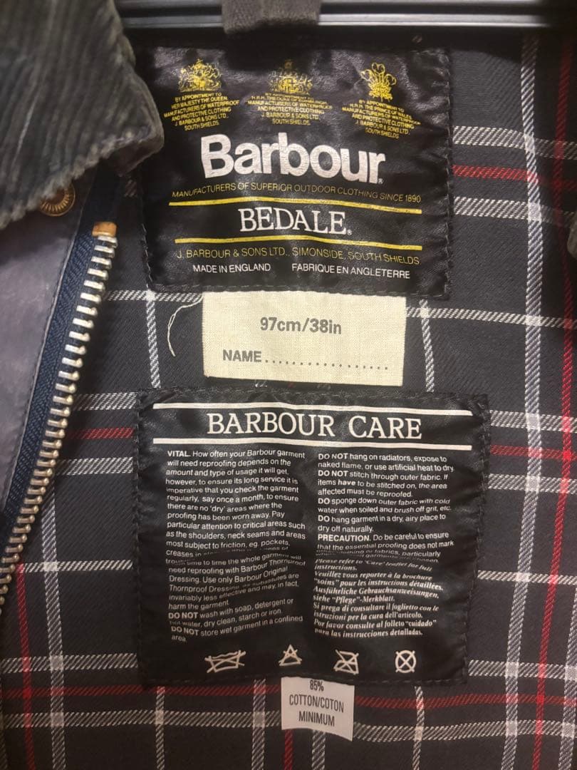 Barbour ビデイル ネイビー アウター 97cm/38in