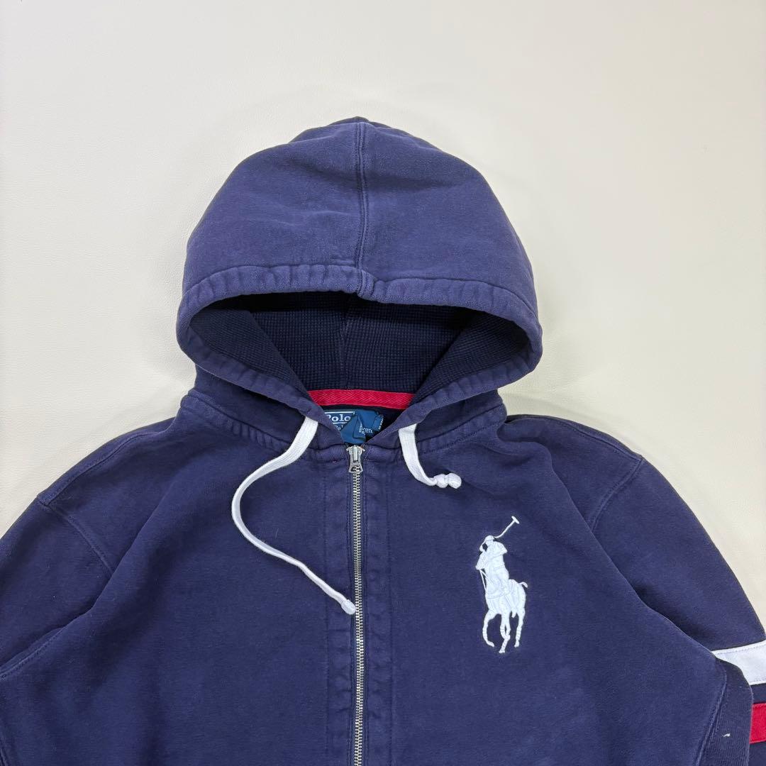 【美品×希少】ビックポニー×サーマル RalphLauren フルジップパーカー