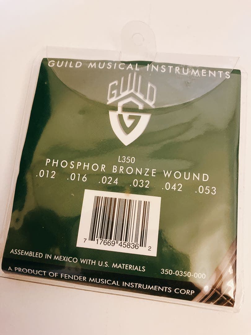 ☆新品☆4個☆ GUILD ギルド ギター弦 アコギ用 ライトゲージ　L350
