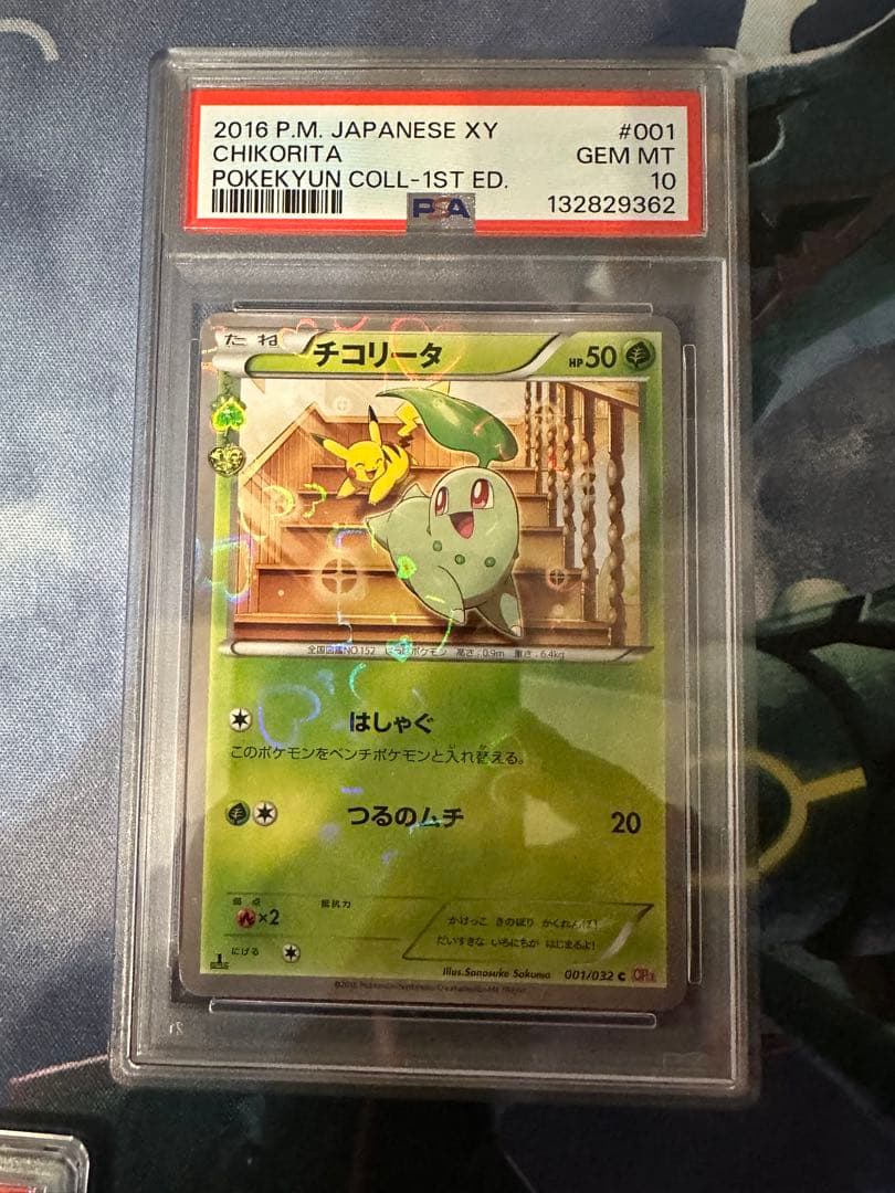 【PSA10】チコリータ 001/032 ポケキュン CP3