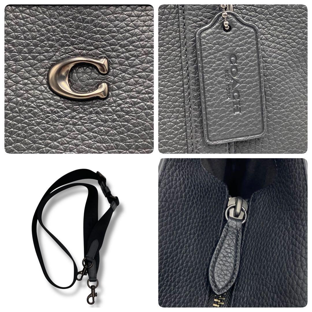 美品 COACH ゴッサム ジップ トートバッグ レザー A4 CU116 黒