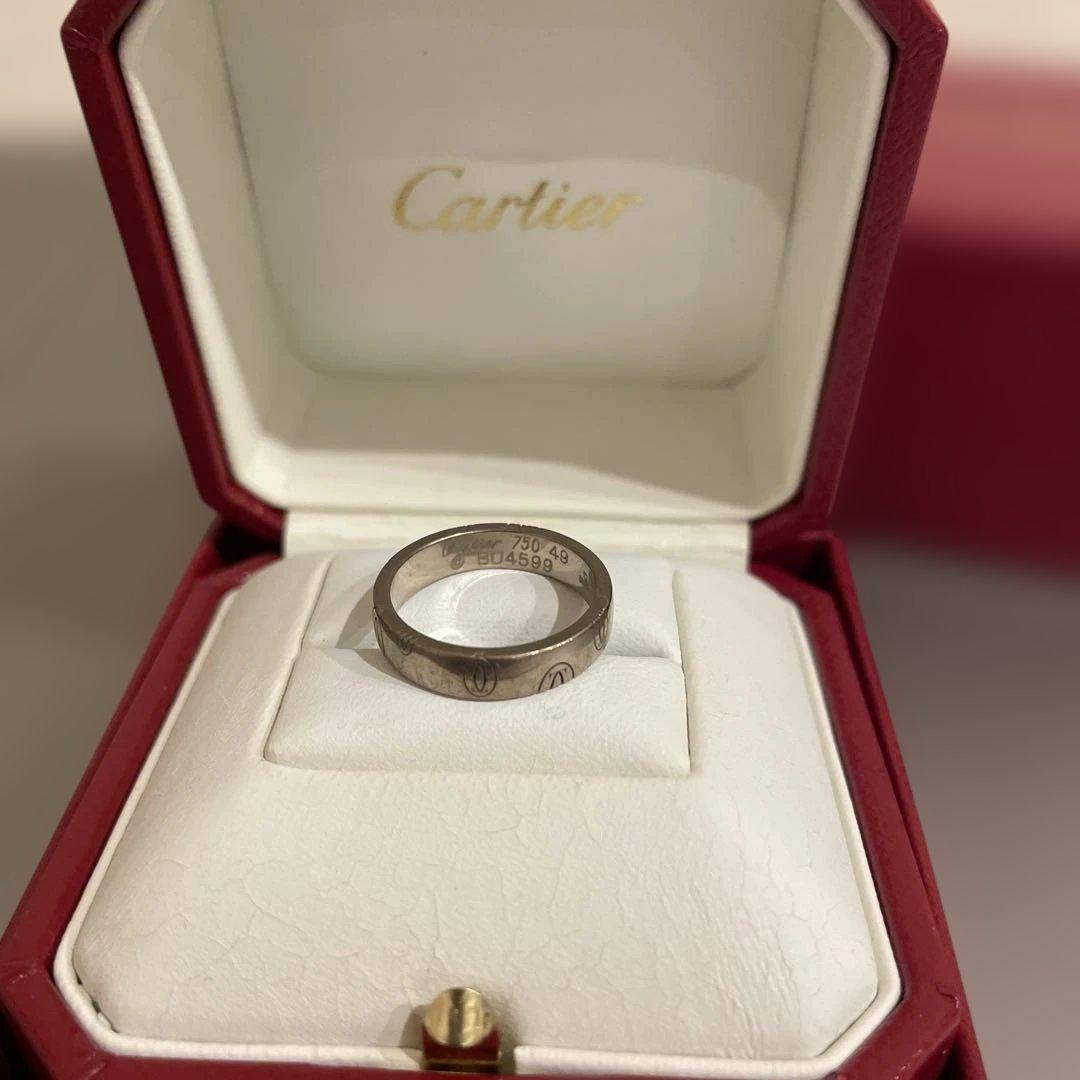 ◉Cartier 750WGハッピーバースデーリング　サイズ49