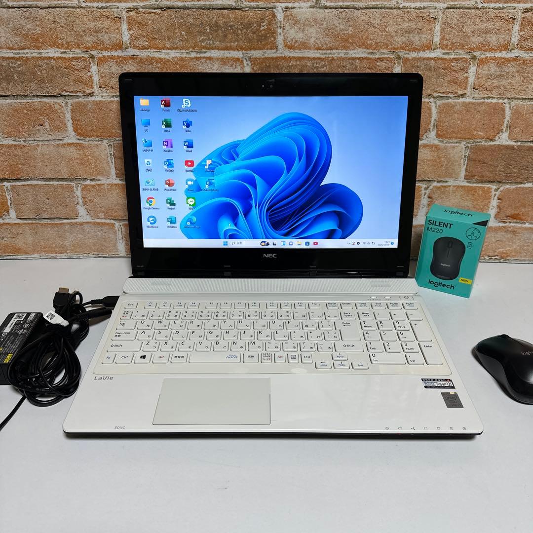 NECノート PC 高速起動SSD Windows11 オフィス2024年