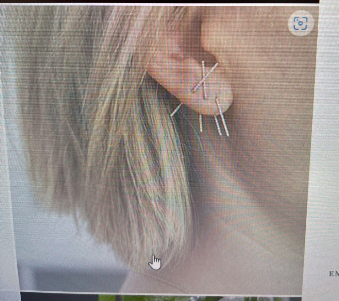 美品 SHIHARA Diamond Post Pierce 0102